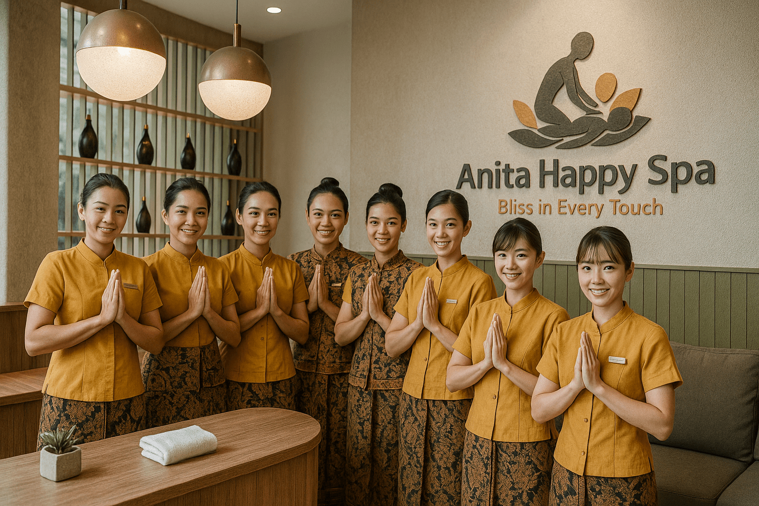 Spa interior with relaxing ambiance